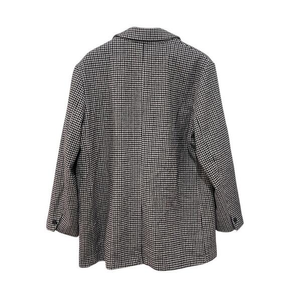 Vero Moda Jacket Womens XL Brown Houndstooth VMJosefine Check Wool Blazer Coat - Picture 7 of 16